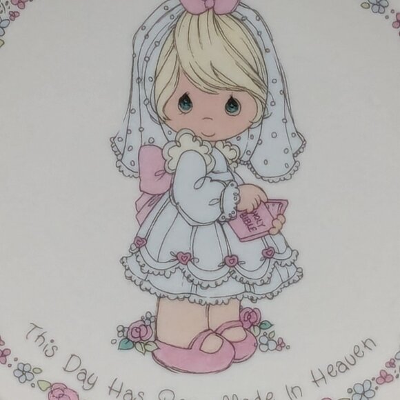 Vintage 1990 Precious Moments 4" Plate: This Day Has Been Made in Heaven - Picture 4 of 8